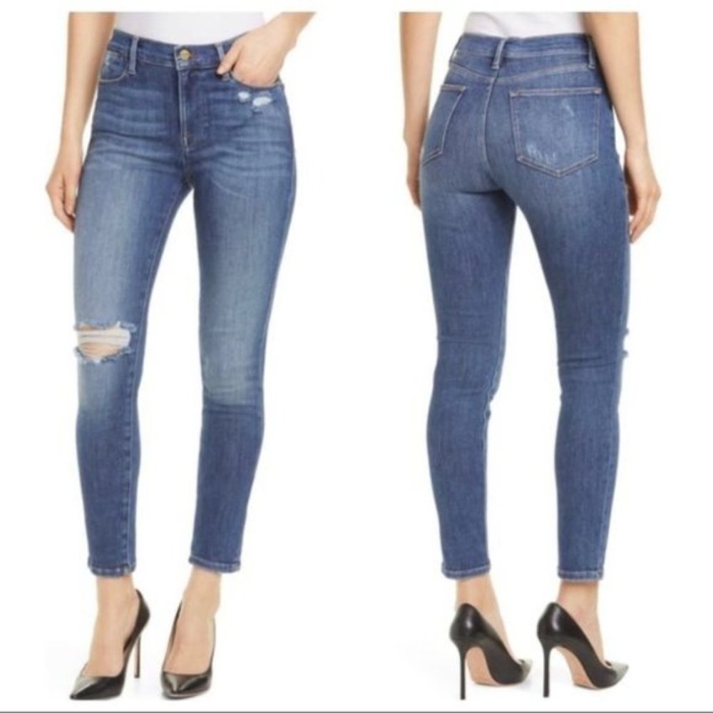 Frame Le High Skinny Saxon Size 25